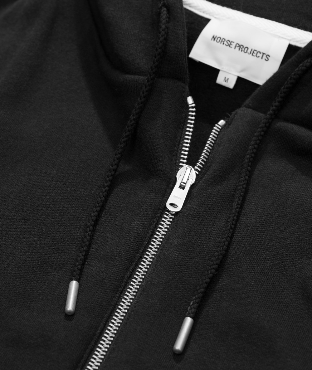 norse projects vagn zip moletom com capuz