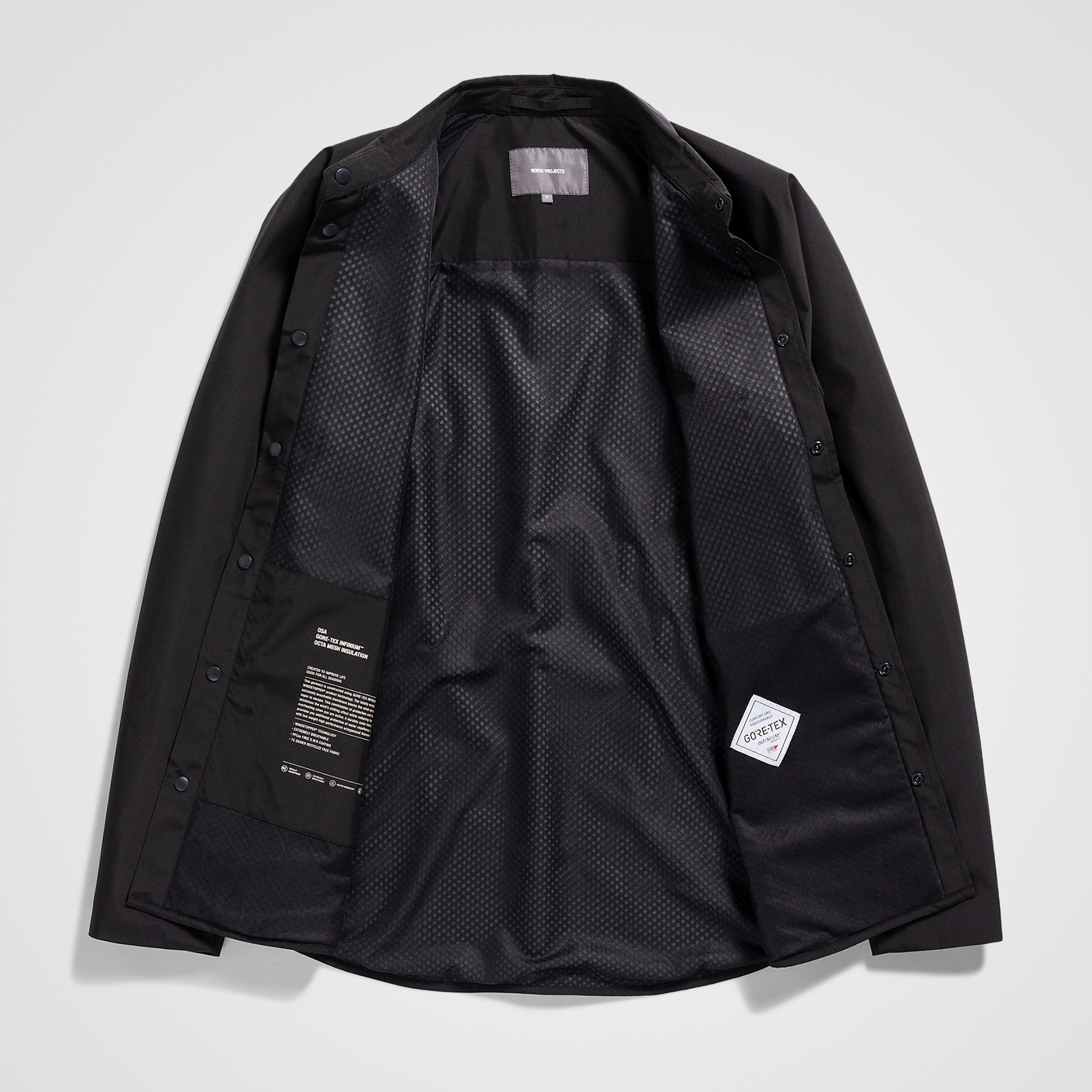 【関税込み】Norse Projects ARKTISK ブラック Hybrid セーター Norse ARKTISK Hybrid Merino Monogram - Black | Up There | UP