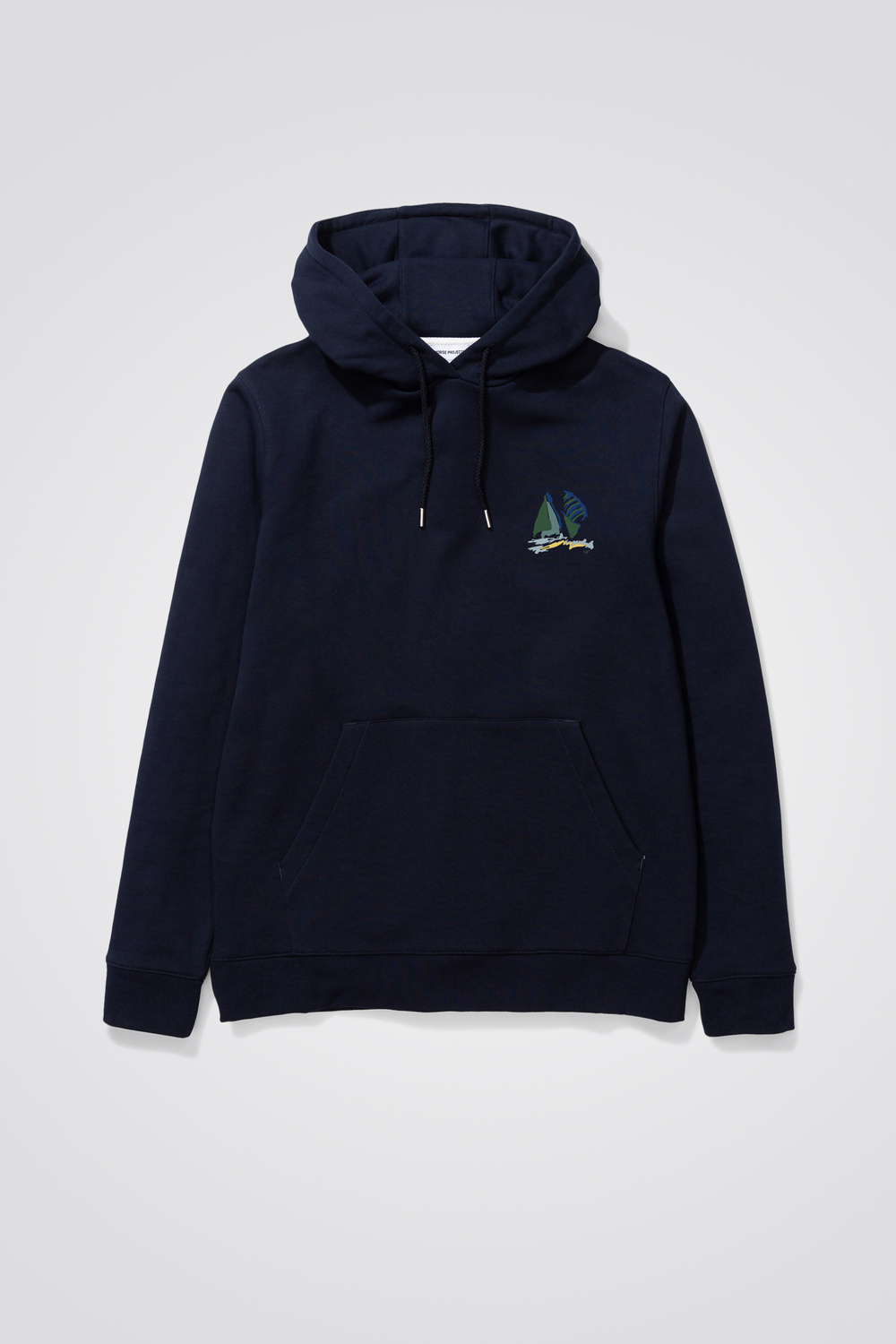 【関税込み】NORSE PROJECTS ネイビー Vagn フーディ Vagn Hood Boat Embroidery