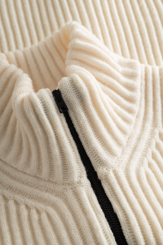 Hybrid Rib Zip Jacket Stretch Wool