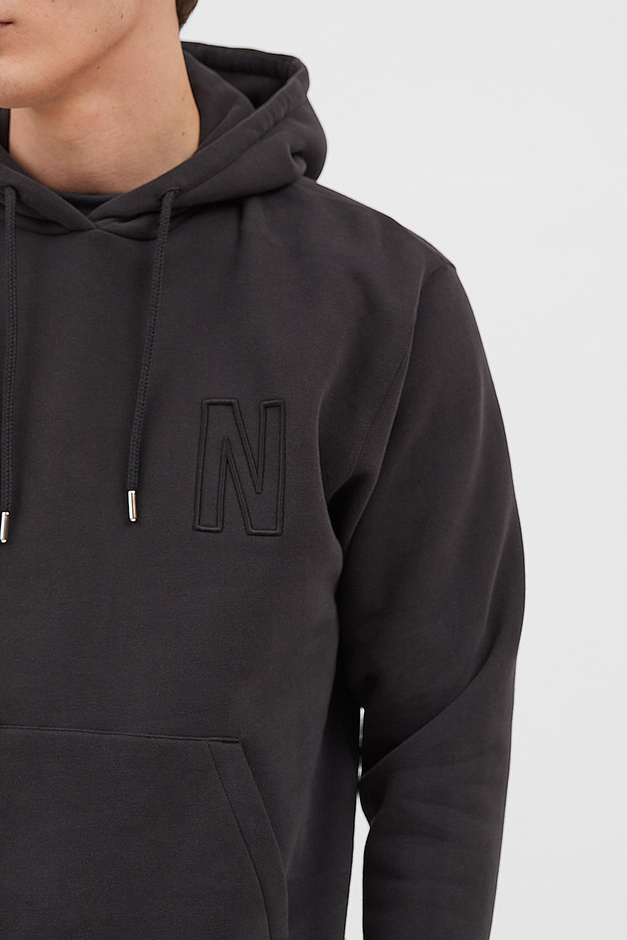 Arne Relaxed Fleece N Logo Hoodie