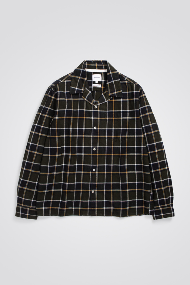 【SATIIIZ】Rudin Flannel Check Shirt SATIIIZ】Rudin Flannel Check Shirt (SATiiiZ/シャツ