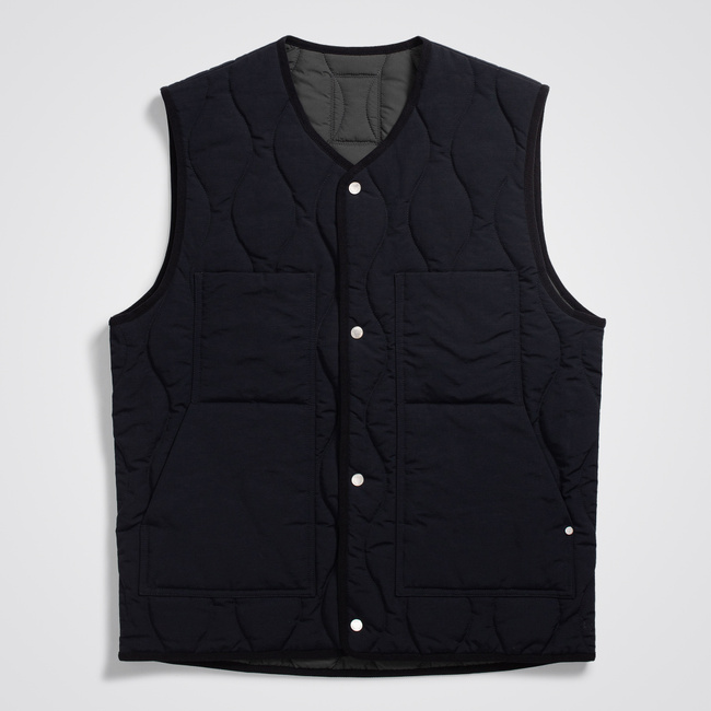 『別注』Needles URBS Piping Quilt Vest track WBTrais Quilt Vest - Black – Woodbird