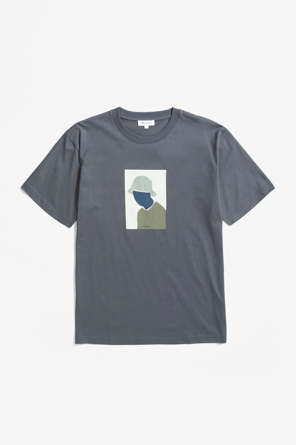 【関税込み】NORSE PROJECTS グレー Johannes 長袖Tシャツ Johannes Organic Bucket Hat Print T-shirt