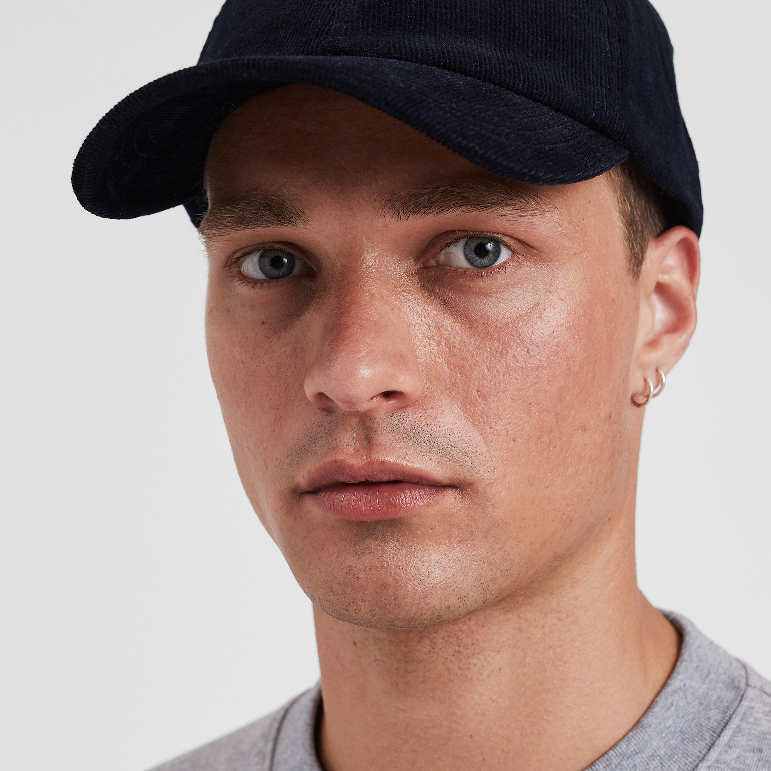 [Smooth mood] / ☆ Corduroy Logo Ball Cap / Navy Corduroy Logo Cap: Women's Designer Hats | Tory Burch