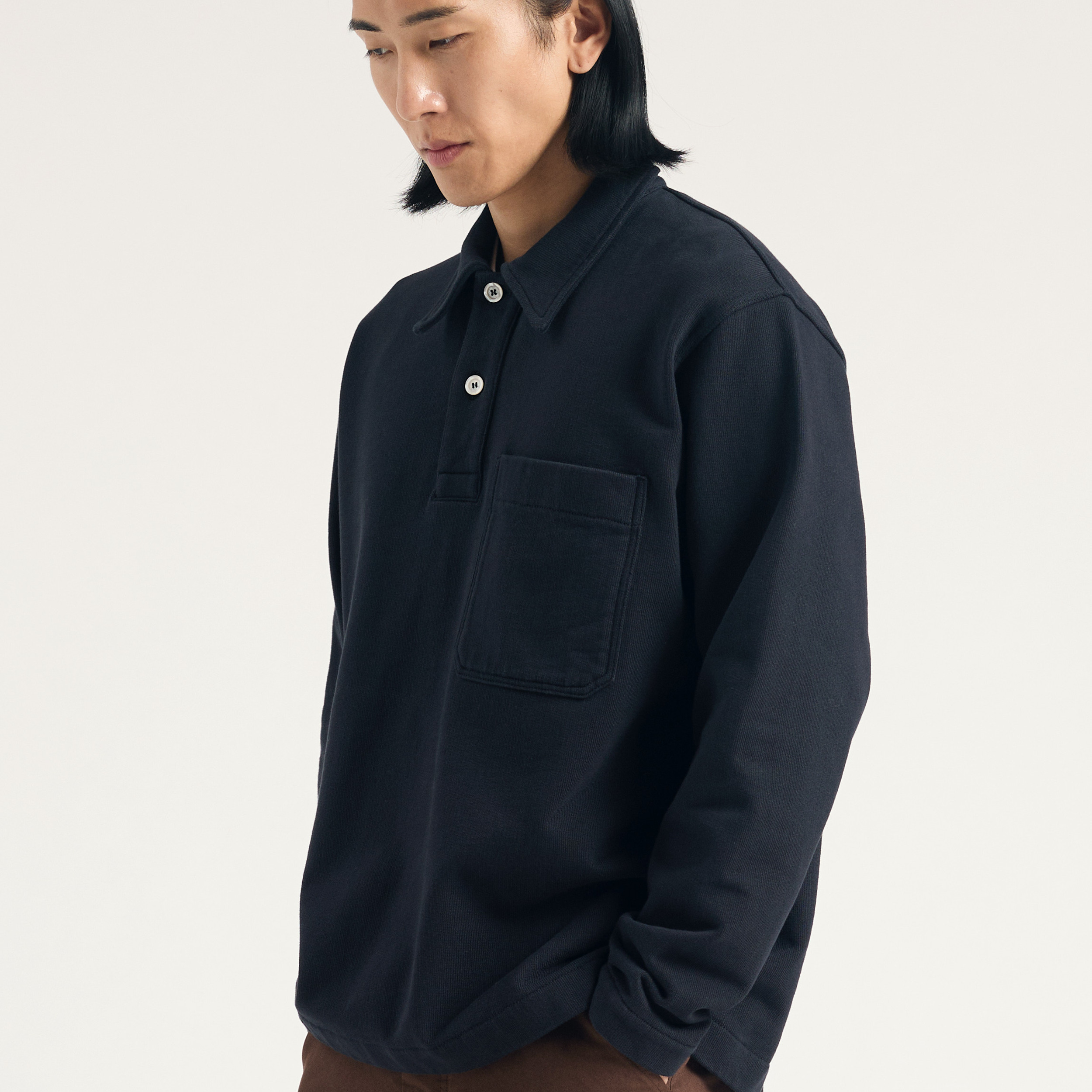 Fraser Relaxed Organic Loopback LS Polo