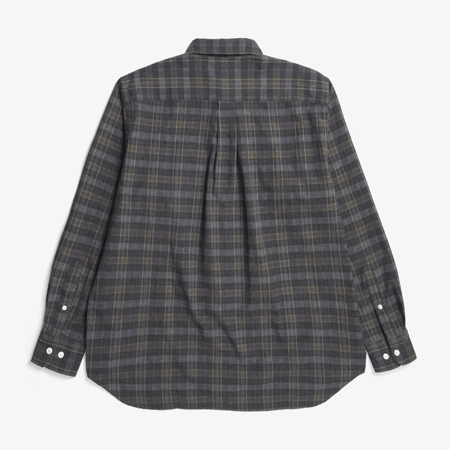 URU(ウル)/WOOL CHECK OVER SHIRTS/Gray URU / ウル | WOOL CHECK OVER SHIRTS - Gray | 通販 - 正規取扱