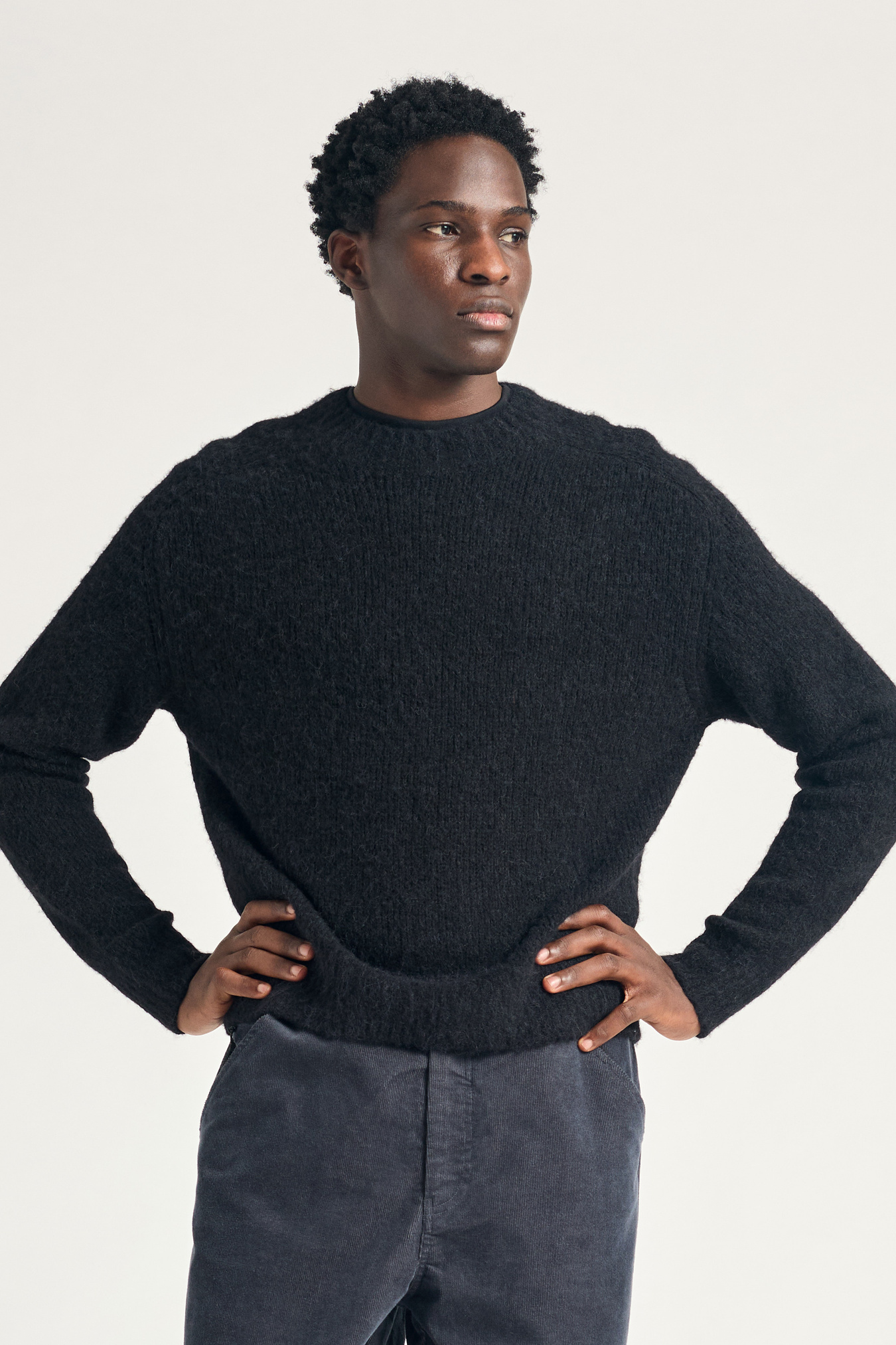 Rasmus Mock Neck Relaxed Brushed Sweater