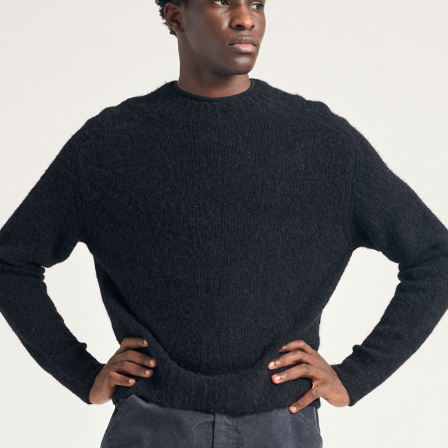 Rasmus Mock Neck Relaxed Brushed Sweater