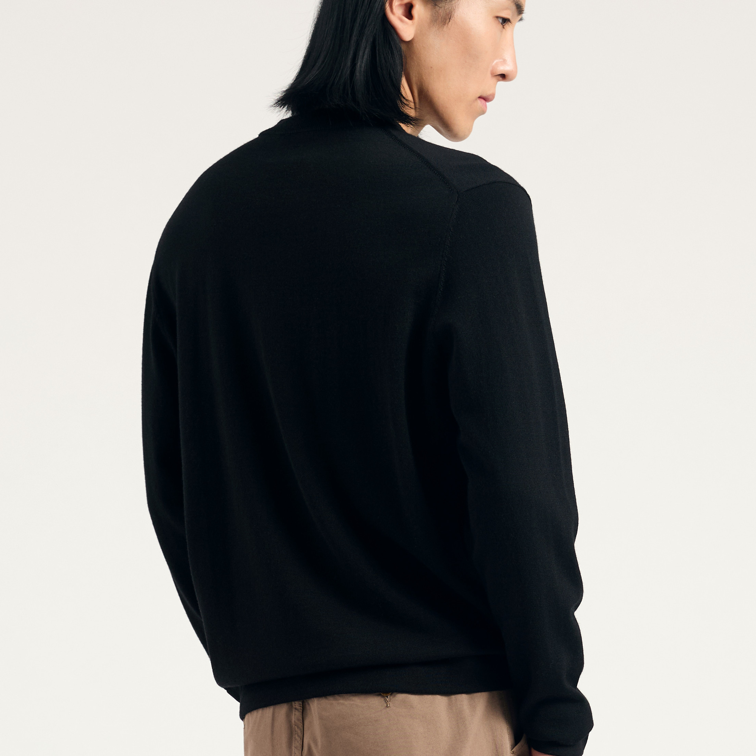 Tech Merino Crepe Crewneck