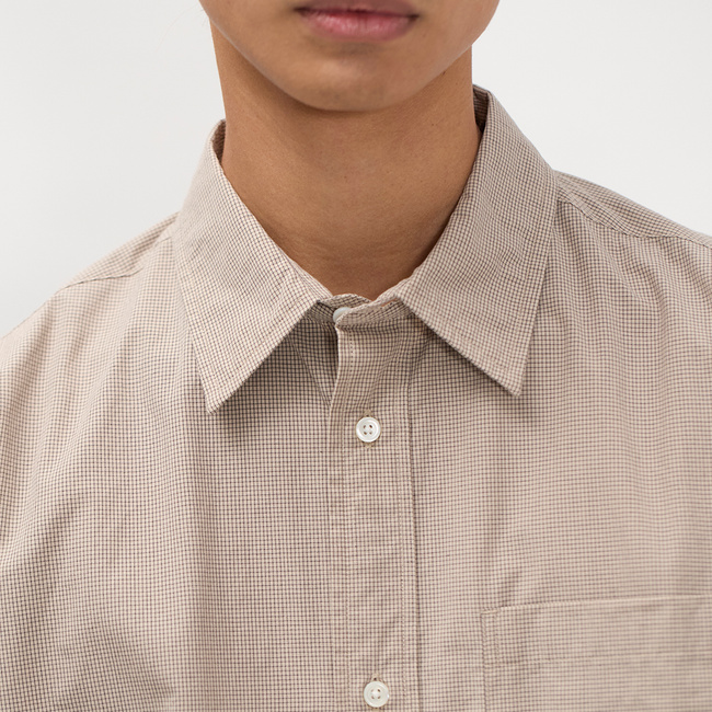 Espevik Oversize Micro Poplin Check Shirt